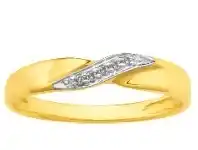 Shiels 9ct Yellow Gold Diamond Ring with 5 Brilliant Diamonds offer