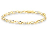 Shiels 9ct Alluring Yellow Gold Diamond Fancy Bracelet offer