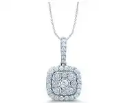 Shiels Sterling Silver 1/2 Carat Diamond Pendant on 45cm Chain offer