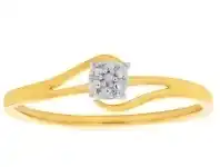 Shiels 9ct Yellow Gold HJ Bead Set Diamond Ring offer