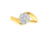 Shiels 9ct Yellow Gold Diamond Ring Set with 7 Brilliant Cut Diamonds offer