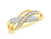 Shiels 9ct Yellow Gold Diamond Ring Set with 35 Diamonds offer