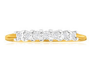 Shiels 9ct Yellow Gold Diamond Ring Set with 7 Stunning Diamonds offer