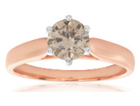 Shiels 18ct Rose Gold 1.00 Carat Australian Diamond Solitaire offer