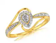 Shiels 9ct Yellow Gold Diamond Ring with 14 Stunning Brilliant Diamonds offer