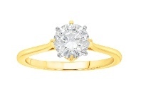Shiels 9ct Yellow Gold 1 Carat Diamond Solitaire Ring offer
