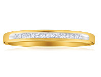 Shiels 9ct Yellow Gold Diamond Ring Set with 15 Princess Cut Diamonds offer