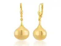Shiels 9ct Yellow Gold Filled Plain Ball Drop Leverback Earrings offer