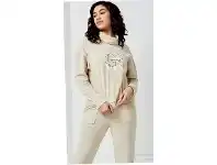 GR Funnel Neck Logo Sweat - Stone