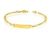 Shiels 9ct Yellow Gold Silverfilled 19cm Figaro Bracelet 80 Gauge offer