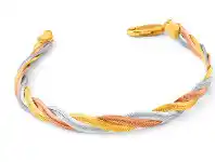 9ct Yellow Gold Silver Filled Herringbone Bracelet