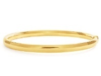 Shiels 9ct Yellow Gold Silver Filled 6mm x 70mm Bangle offer