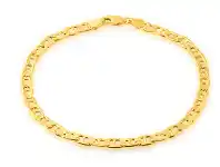Shiels 9ct Silverfilled Yellow Gold 120 Gauge 21 cms Bracelet offer