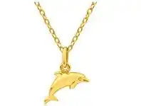 Shiels 9ct Yellow Gold Silver Filled Dolphin Pendant offer