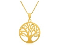 Shiels 9ct Yellow Gold Silver Filled Tree of Life 25mm Pendant offer