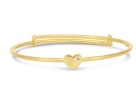Shiels 9ct Gold Filled Heart Charm Baby Bangle offer