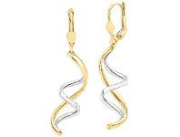 Shiels 9ct Yellow Gold & White Gold Drop Earrings offer