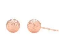 Shiels 9ct Rose Gold 5mm Diamond Cut Studs offer