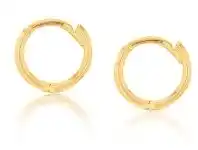 Shiels 9ct Yellow Gold Plain Flat Sleeper Earrings offer