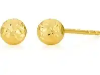Shiels 9ct Yellow Gold 5mm Euroball Dicut Studs Earrings offer