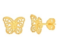 Shiels 9ct Yellow Gold Butterfly Stud Earrings offer