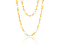 Shiels 9ct Yellow Gold 55cm Curb Chain offer