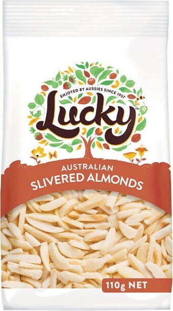 Woolworths Lucky slivered almonds 110g offer