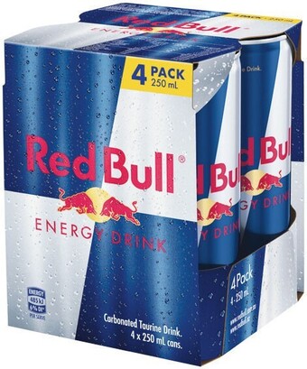 Woolworths Red bull energy drink 4 x 250ml offer