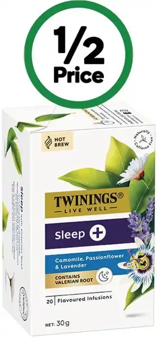 Woolworths Twinings live well tea bags pk 20-22 offer