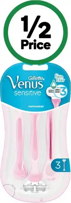 Woolworths Gillette venus sensitive disposable razors pk 3 offer