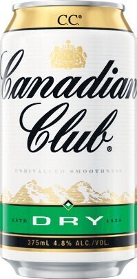 Canadian club & dry cans 24x375ml