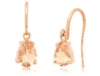 Shiels 9ct Rose Gold 1.07 Carat Morganite Drop Earrings offer