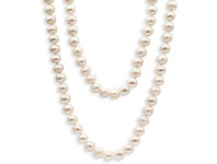 Shiels White Freshwater 160cm Long Pearl Necklace offer
