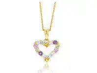 Shiels 9ct Yellow Gold Rainbow Gemstone Pendant offer