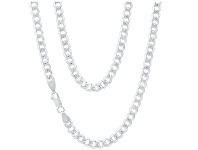 Shiels Sterling Silver Curb Heavy 150 Gauge 50cm Chain offer