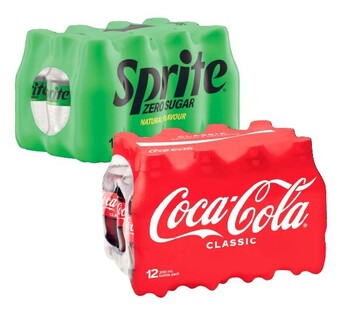Coles Coca-cola, fanta or sprite soft drink 12x300ml offer