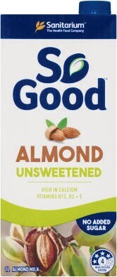Coles So good unsweetened almond milk 1 litre offer