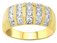 Shiels 9ct Yellow Gold Diamond Ring Set with 20 Stunning Brilliant Diamonds offer