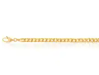 Shiels 9ct Silver Filled Yellow Gold Curb 19cm 150 Gauge Bracelet offer