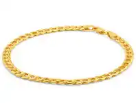 Shiels 9ct Yellow Gold Copper Filled Curb Bracelet 120 Gauge offer
