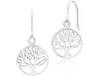 Shiels Sterling Silver Tree of Life Round Drop Earrings offer