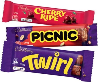 IGA Cadbury medium bar 30-60g selected varieties offer