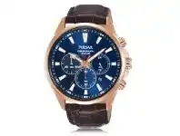 Shiels Exclusive Pulsar PT3A44X Chronograph Brown Leather Stainless Steel Mens Watch offer