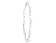 Shiels Sterling Silver Greek Key Oval Hinged Bangle offer