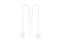 Shiels Sterling Silver Freshwater Pearl Drop Threader Earrings offer