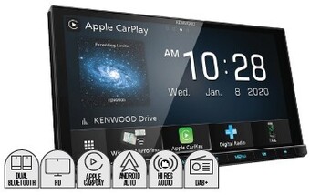Autobarn Kenwood 6.8” hd av head unit w/ apple carplay & android auto offer
