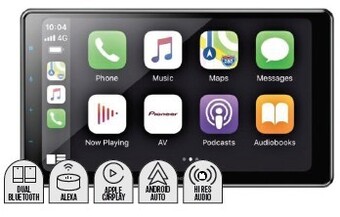 Autobarn Pioneer 9” av floating head unit w/ apple carplay & android auto offer