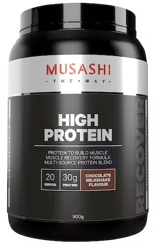 healthylife Musashi high protein chocolate milkshake, 900g offer