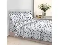 Lincraft Cambridge House Flannelette Sheet Set SB - Blossom Blue offer