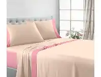 Duchess 500 Thread Count Pima Cotton Sheet Set QB - Rose/ Pink